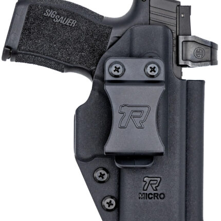 Rounded Gear RGUNVRSLCMPCTBLK Universal Kydex IWB Black Kydex Belt Clip Fits Compact Sized Handguns Right Hand