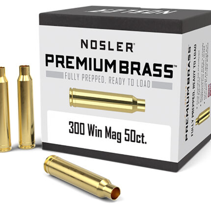 Nosler 10227 Premium Brass Unprimed Cases 300WinMag Rifle Brass 50/Box