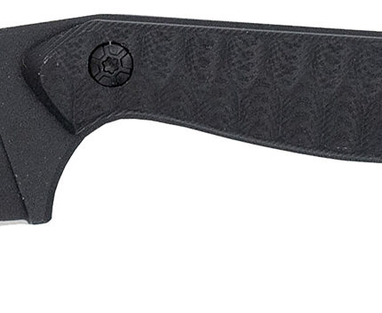 CobraTec Knives CTWLTBLK Wolfteeth  EDC 2.75" Folding Drop Point Plain Black 14C28N Steel Blade, 4.25" Black Textured G10 Scales Handle
