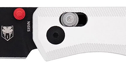CobraTec Knives CTRGTSIL Regent  EDC 3.25" Flip Open Plain Black TiCN S35VN Blade, 4.25" Silver Aluminum Handle