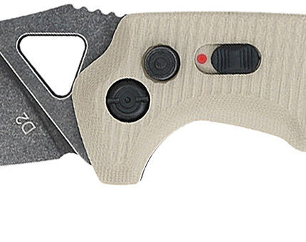 CobraTec Knives TANAFRYK Ryker  3.75" Folding Plain Black Stonewashed D2 Steel Blade, 5" Tan Textured G10 Handle