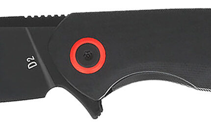 CobraTec Knives CTRATHBLK Rath  EDC 3.50" Folding Plain Black D2 Steel Blade, 4.50" Black G10 Handle