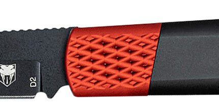 CobraTec Knives CTGHRBRB Gideon Hidden Release 3" OTF Plain Black D2 Steel Blade, 4.25" Black/Red Aluminum Handle
