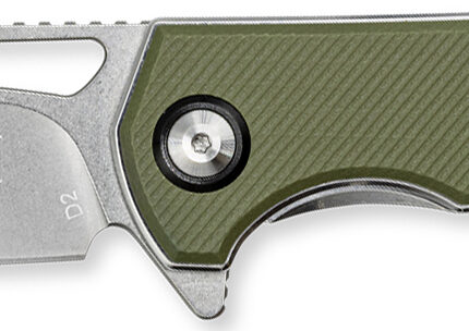 CobraTec Knives CTCLNHRBLK Wolverine  3.12" OTF Drop Point Plain Satin TiCN D2 Steel Blade, 4.25" Green Textured G10 Handle