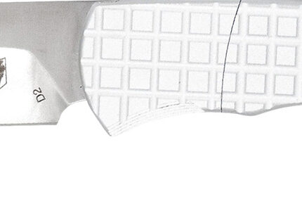 CobraTec Knives CTCLNHRSIL Cyclone Hidden Release 3" OTF Plain Satin D2 Steel Blade, 4" White Aluminum Handle