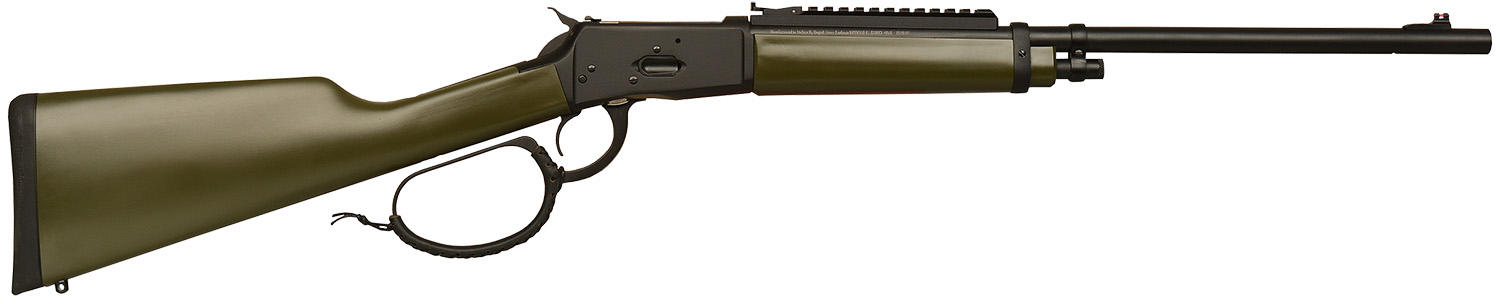 Gforce Arms GFLVR44OD Saddlehorn 44 Mag 10+1 16.50" Black Steel Barrel, Black Picatinny Rail Aluminum Receiver, Fixed Green Synthetic Stock