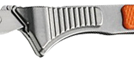 Hogue 35874 Expel 2.050" Fixed High Carbon Steel Blade, Orange G10 Scales/SS Handle, Includes 3 #60 & 2 #70 blades.