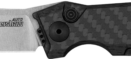 Kershaw 7900CF Launch 7 EDC 3.75" Automatic Clip Point Plain Satin CPM MagnaCut Steel Blade, Black Aluminum/Carbon Fiber Handle