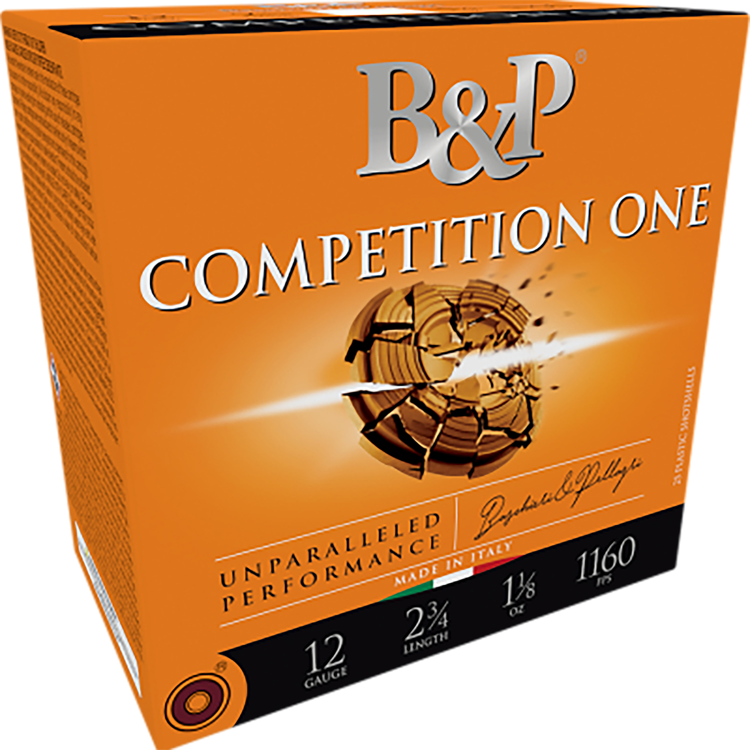 B&p Ammunition 12B18CP8 Competition One 12Gauge 2.75" 1 1/8oz 8Shot 25 Per Box/10 Case