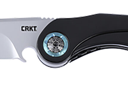 CRKT 5702 Nucleus  3.19" Folding Plain Bead Blasted 12C27 Sandvik Blade, Black/Red G10/SS Handle