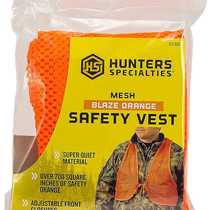 Hunters Specialties HS02006 Safety Vest OSFA Chest Orange Mesh
