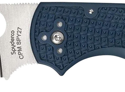 Spyderco C41PCBL5 Native 5 Lightweight 2.95" Folding Spear Point Plain CPM SPY27 SS Blade Cobalt Blue FRN Handle Includes Pocket Clip