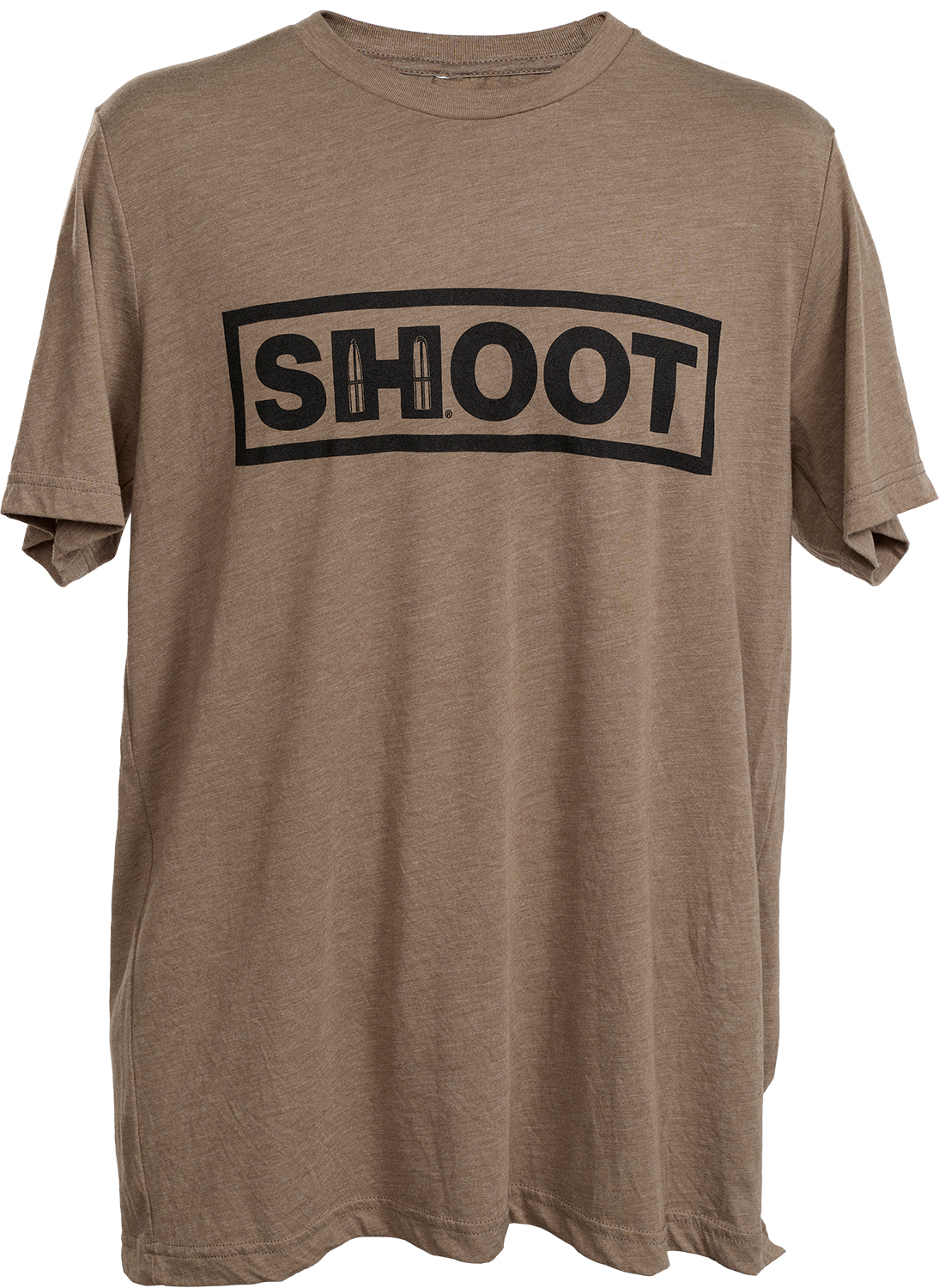 Hornady 99606M Shoot T-Shirt Brown Tri-Blend Short Sleeve Medium