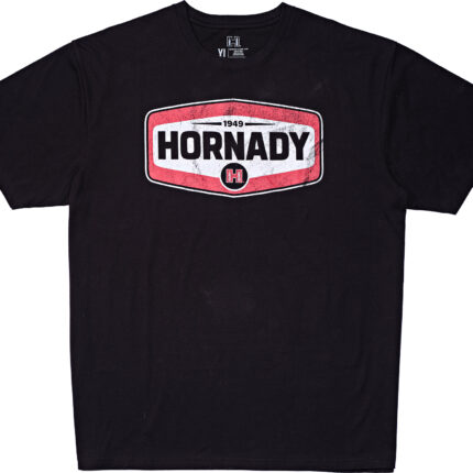 Hornady 99607L Hornady T-Shirt Black Cotton Short Sleeve Large