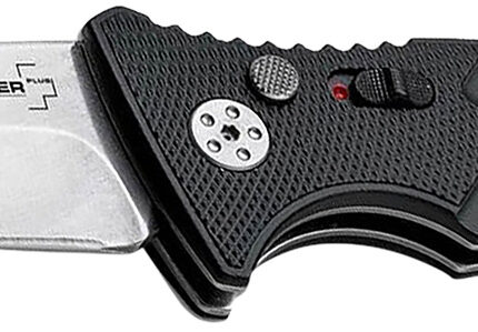 Boker 01BO457 Plus Strike Auto Pocket 3.35" Drop Point Plain Black D2 Steel Blade Aluminum Handle