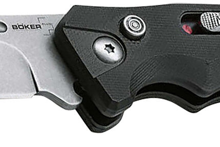 Boker 01BO482 Intention II  Folding Drop Point Plain D2 Steel Blade Black G10 Handle