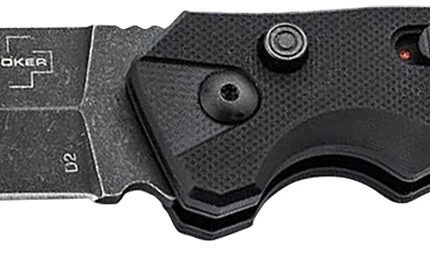 Boker 01BO796 Intention II  3.35" Folding Dagger Plain D2 Steel Blade Black G10 Handle