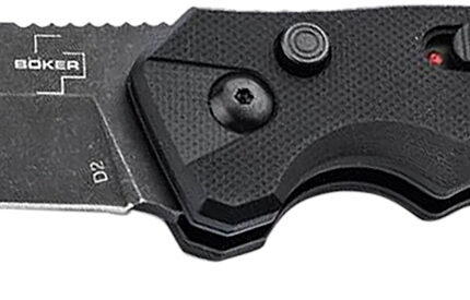 Boker 01BO797 Intention II 3.07" Folding Tanto Plain D2 Steel Blade Black G10 Handle