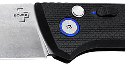 Boker 01BO920 FRND  3.35" Drop Point Plain Stonewashed D2 Steel Blade 4.52" Black Grivory Handle