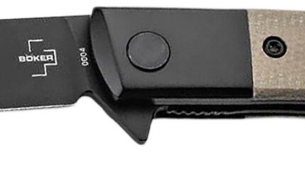 Boker 01BO931  Modern Gentleman 2.95" Plain Black Nitro-V Blade Green Micarta Handle