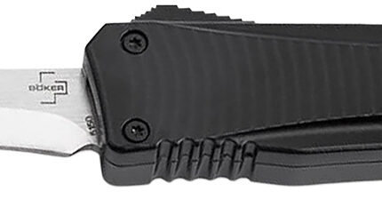 Boker 06EX245 Falcon 2.0 Pocket 3.35" Plain D2 Steel Blade Black Aluminum Handle