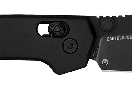Kershaw 2051BLK Mini Iridium  3" Folding/Spear Point Plain Stonewashed D2 Steel Blade/Ice Blue Anodized 6061-T6 Aluminum Handle