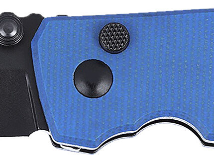 CRKT 2474BD SQUID  EDC 2.27" Folding Plain Stonewashed D2 Steel Blade, Blue Micarta Handle