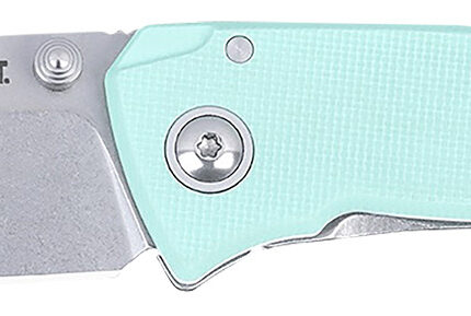 CRKT 2522B Tuna  EDC Compact 2.73" Folding Plain Stonewashed 14C28N Steel Blade, G10/SS Handle