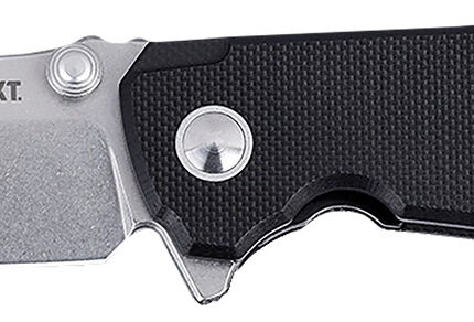 CRKT 2540 IBISD  EDC 3.09" Folding Plain Stonewashed D2 Steel Blade, Black G10 Handle
