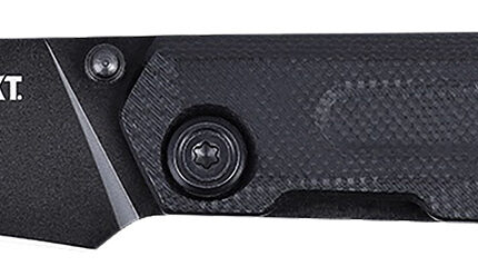 CRKT 2670 Straight  EDC Compact 2.60" Folding Wharncliffe Plain Black Oxide D2 Steel Blade, Black G10 Handle