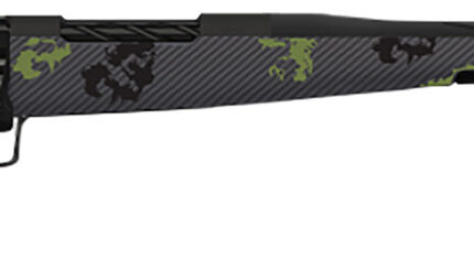 Fierce Firearms TWROG270WIN24BF Twisted Rogue 270 Win 24" Armour Lube Black Steel Threaded Barrel, Drilled & Tapped Steel Receiver, LR Negative Comb Forest Camo Carbon Fiber Stock