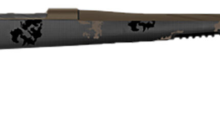 Fierce Firearms TWTROG300WIN22BT Twisted TI Rogue 300 Win 22" Black Cerakote Steel Threaded Barrel, Black Cerakote Drilled & Tapped Titanium Receiver, LR Negative Comb Trophy Camo Carbon Fiber Stock