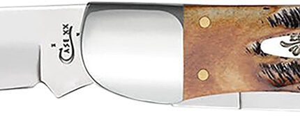 Case 03574 Hunter  4.10" Folding Plain Mirror Polished Tru-Sharp SS Blade, 6.5 BoneStag Handle