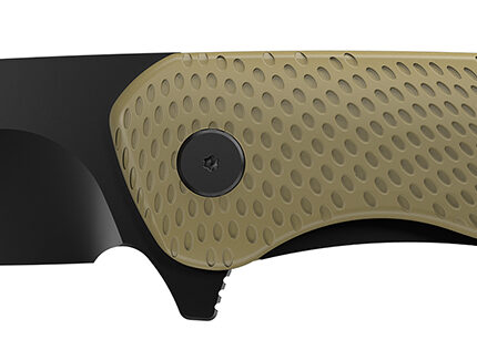 Outdoor Edge VD1C Viddux  3.15" Folding Drop Point Plain Black Oxide 4Cr14MoV Blade Green Glass-Filled Nylon Handle
