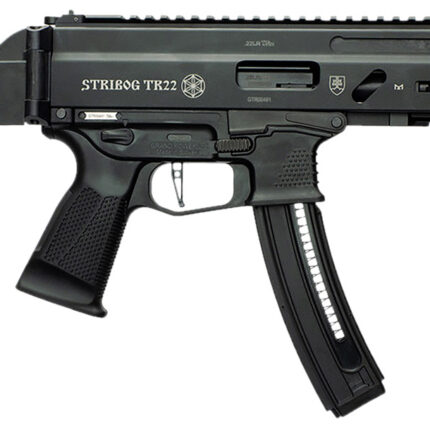 Grand Power 197892004817 TR22 Stribog 22 LR 25+1 10" Black Threaded Barrel, Black Hardcoat Anodize Receiver w/Picatinny Rail, Black SB Tactical Brace, Black Polymer Grip, Ambidextrous