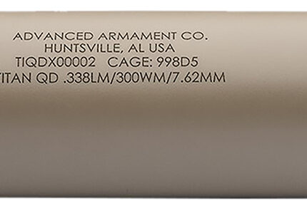 ADVANCED ARMAMENT COMPANY 86601 Titan-QD  338LM/8.6BLK 1.85" FDE Titanium
