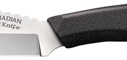 Cold Steel CS20CBL Canadian Belt 4" Fixed Drop Point Plain Cryo Quenched 4116 SS Blade, 4.50" Black Textured Polypropylene Handle