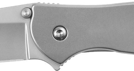 Kershaw 1660R Leek Random EDC 3" Folding Reverse Tanto Plain Bead Blasted 14C28N Steel Blade, Silver Stainless Steel Handle