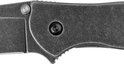 Kershaw 1660RBW Leek Random EDC 3" Folding Reverse Tanto Plain Black Oxide Blackwash 14C28N Steel Blade, Blackwash Stainless Steel Handle
