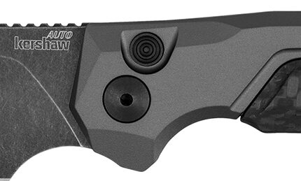 Kershaw 7850 Launch 14 Automatic 3.38" Cleaver Plain Black Oxide Blackwash CPM 154 SS, Blade Black Anodized Aluminum/Carbon Fiber Handle