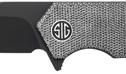 Sig Sauer Knives VA9BB Validus  3.78" Folding Drop Point Plain Black PVD M390 Steel Blade, 4.76" Black Textured G10 Handle