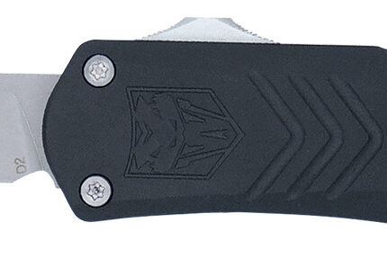 CobraTec Knives SBLKFSXGEN3DNS FS-X Gen III Small 2.75" OTF Drop Point Plain Stonewashed D2 Steel Blade, 3.88" Aluminum Handle