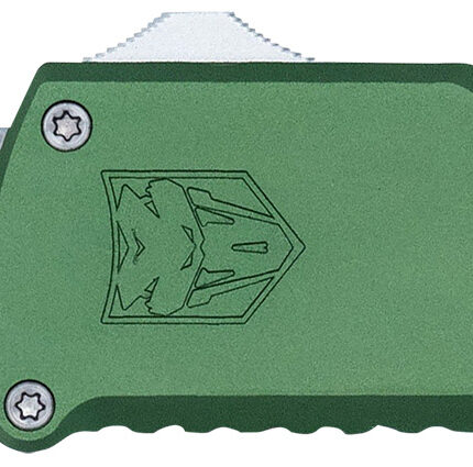 CobraTec Knives CTOTFUTODG Utility OTF Plain Aluminum Blade, 3.38" OD Green Aluminum Handle