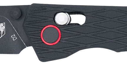 CobraTec Knives CTLEGBLK Legacy  EDC 3.50" Folding Plain Black TiCN D2 Steel Blade, 5" Black Textured Aluminum/G10 Handle