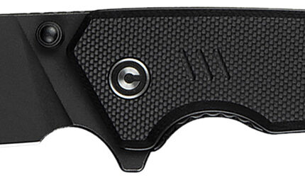 Civivi Knives C24012-1 Merit  3.28" Folding Drop Point Plain Black Stonewashed 14C28N Steel Blade, Black Textured G10 Handle