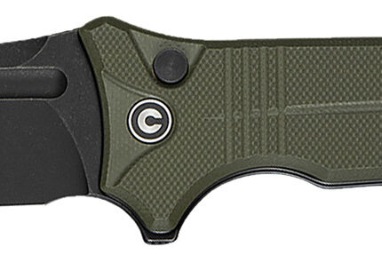 Civivi Knives C23080-3 Neurohaptic EDC 3.74" Folding Clip Point Plain Black Stonewashed Nitro-V Steel Blade, OD Green Textured G10 Handle