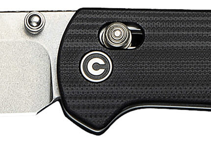Civivi Knives C23073-1 Yonder 2.88" Folding Spey Point Plain Stonewashed 14C28N Steel Blade, Black Textured G10 Handle