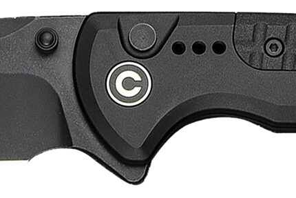 Civivi Knives C22025D-1 Sentinel Strike II 3.70" Folding Plain Black Stonewashed Nitro-V Steel Blade, Black Textured FRN Handle