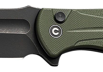 Civivi Knives C23053-2 Incindie 3.48" Folding Spear Point Plain Black Stonewashed 14C28N Steel Blade, OD Green Textured G10 Handle