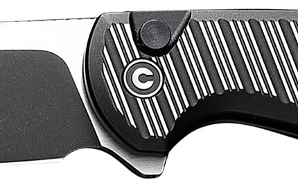 Civivi Knives C23040B-1 Stormhowl  3.30" Folding Clip Point Plain Black Stonewashed Nitro-V Steel Blade, Milled Black Aluminum Handle
